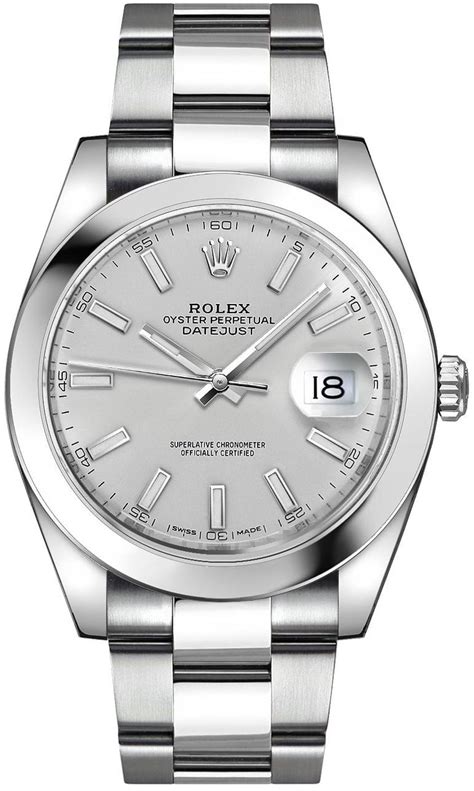 silver rolex for men|rolex watches for men 41.